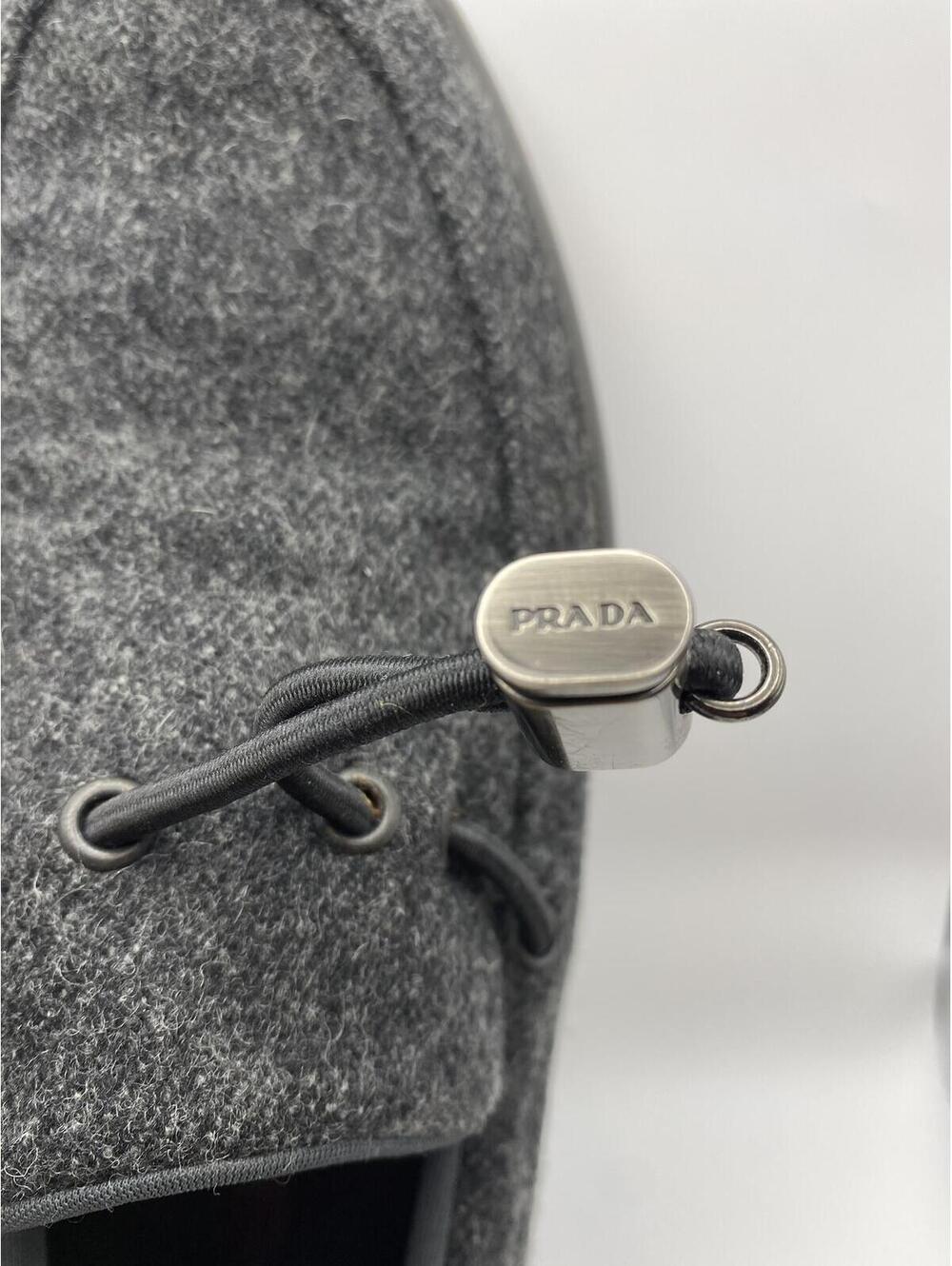 Prada Gray Wool Slip-On Shoes with Vibram Sole - Picture 5 of 8